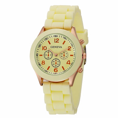 2023 Women's Fashion Watch - Luxury Brand Silicone Strap Quartz Wristwatch, Relogio Feminino Zegarki for Women