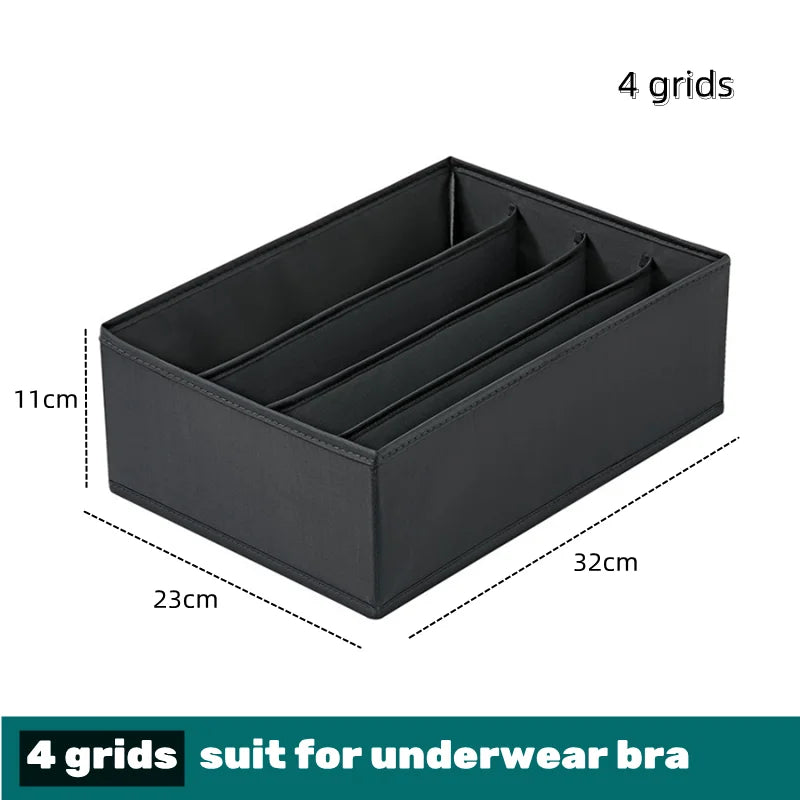 Underwear & Socks Organizer Box – Drawer Dividers for Bras, Pants, Scarves, Ties, Jeans, and Clothing Storage