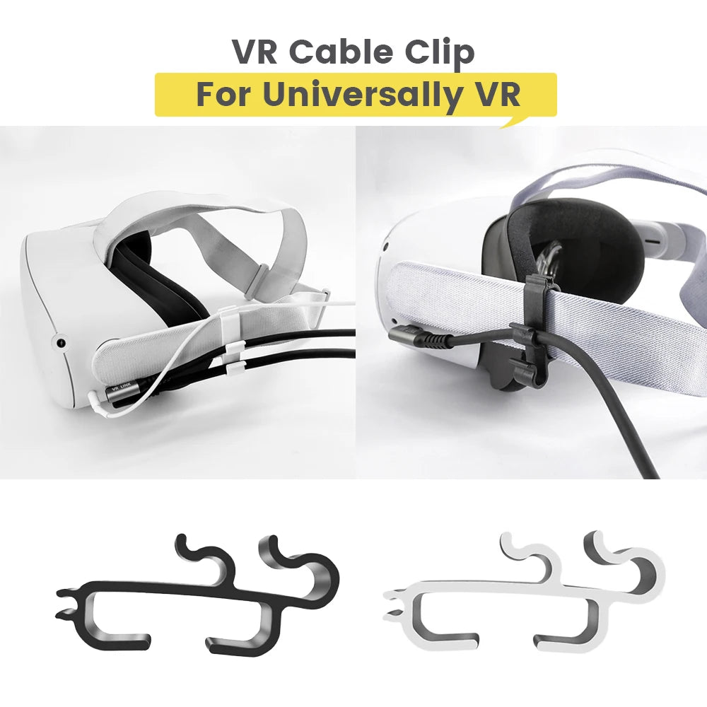 VR Cable Clamp Buckle – Data Line Fixer & Earphone Cord Clip for Oculus Quest 2 / Pico Neo 3, VR Strap Accessory