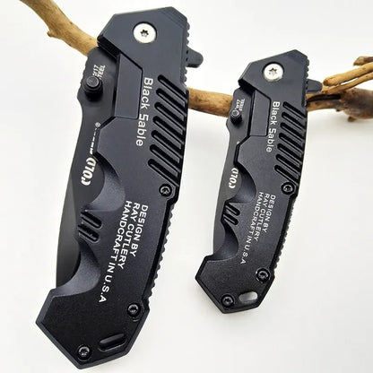 High Hardness Folding Tactical Survival Knife - Outdoor Self-Defense EDC Tool for Camping & Hunting