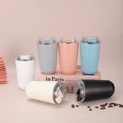 Vacuum Insulated 240ml Car Travel Coffee Cup – Double Wall Thermos Bottle for Hot & Cold Temperature Retention