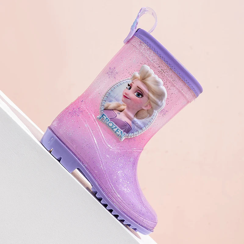 New Children's Rain Shoes – Princess Elsa Cute Non-Slip Rain Boots for Girls