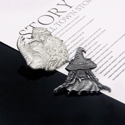 Open World Game Miniature Enamel Pins – Ranni & Godfrey Figure Badge for Gamers