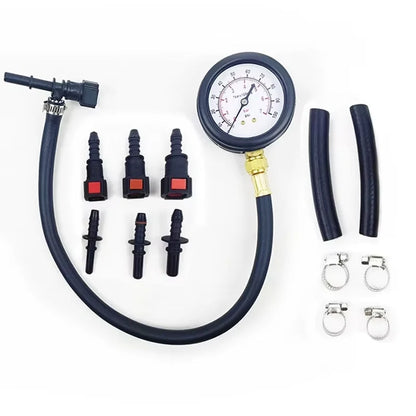 Car & Motorcycle Fuel Pressure Gauge Tester – 0-100 PSI Gasoline System Tool with Valve, 63mm/78.9mm/94.9mm