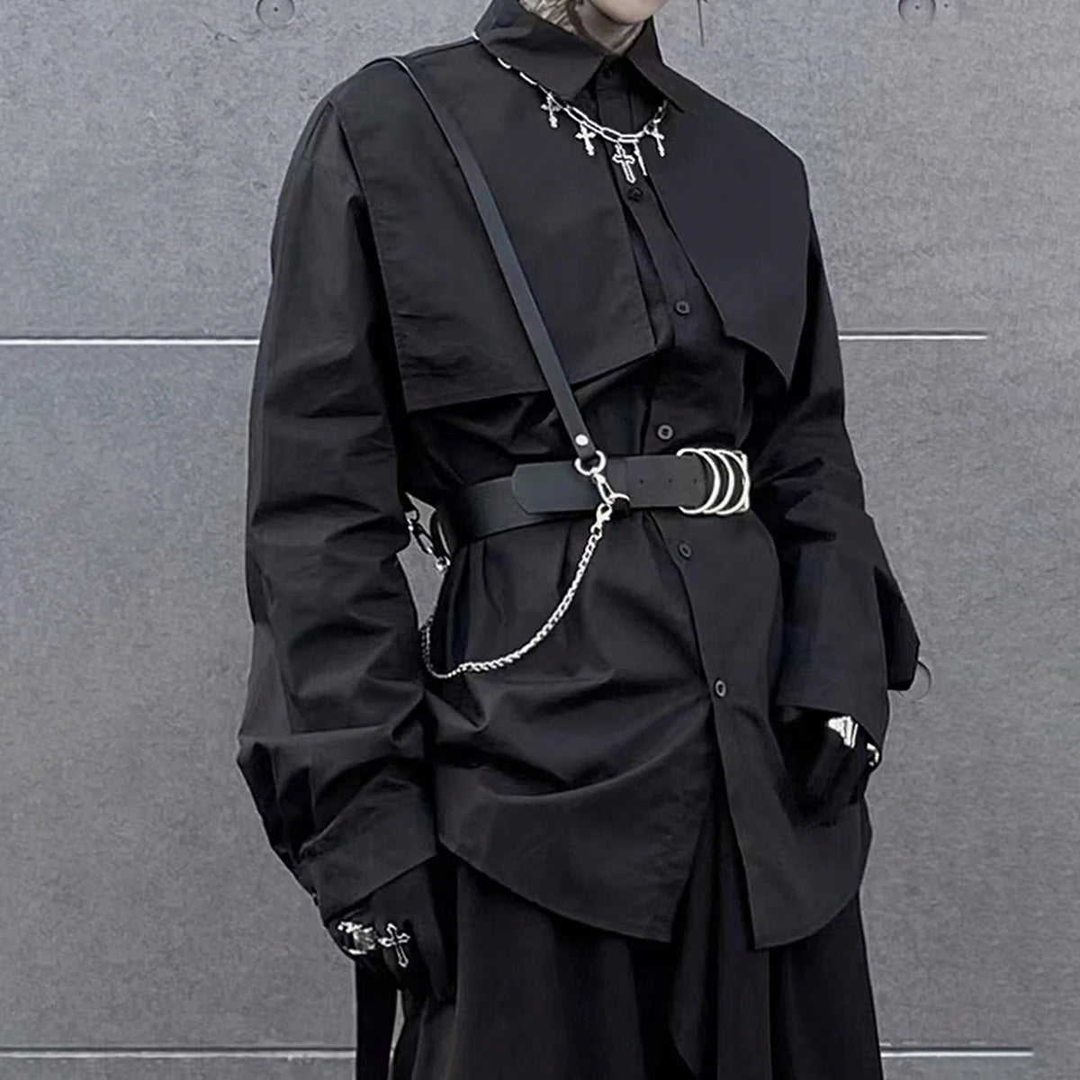Women’s Punk Chain Belt – Adjustable Street Style Gothic Harness Strap Fashion Accessory