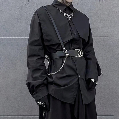 Women’s Punk Chain Belt – Adjustable Street Style Gothic Harness Strap Fashion Accessory