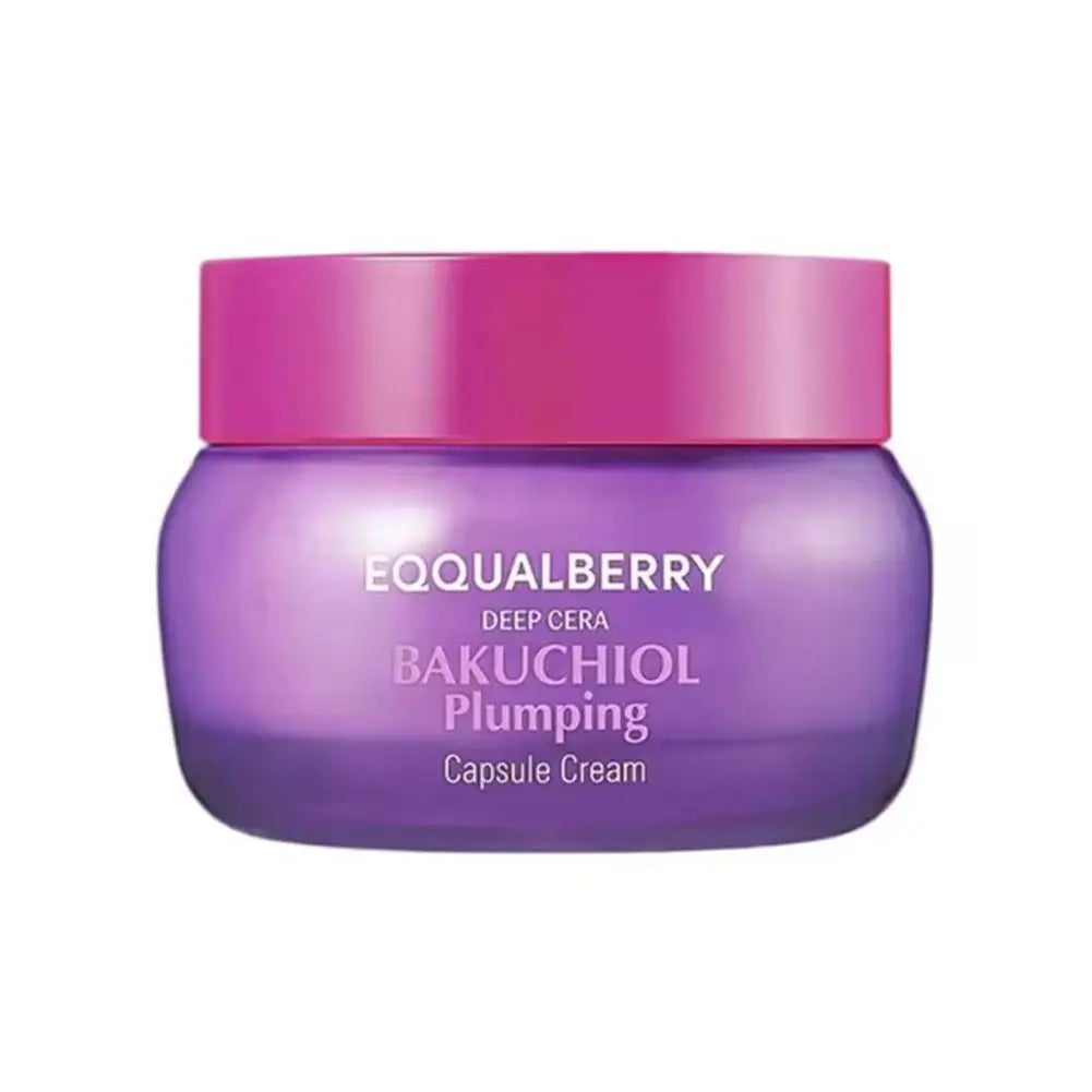 EQQUALBERRY Bakuchiol Plumping Serum 5000 PPM - Retinol Alternative Vitamin C Facial Serum
