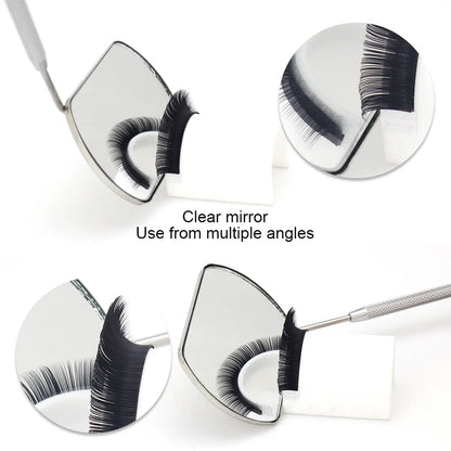 Stainless Steel Grafting Eyelash Extensions Checking Mirror - Handheld Makeup Tool for Precision - 1 Piece from Trusted Supplier