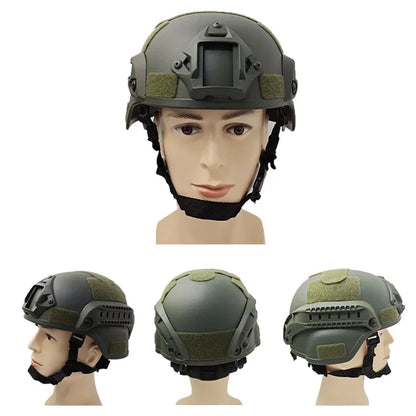 FAST MICH2000 Tactical Helmet - Protective Outdoor Helmet for Airsoft, Paintball & Riding