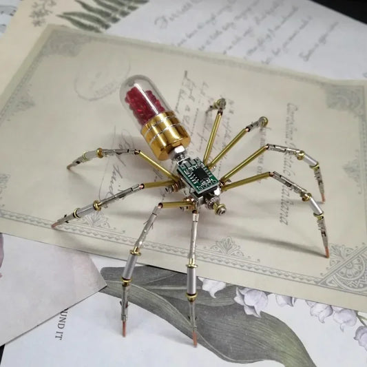 DIY 3D Mechanical Spider Metal Model Kit – Cyberpunk Insect Puzzle Assembly Creative Handmade Building Toy for Adults & Teens