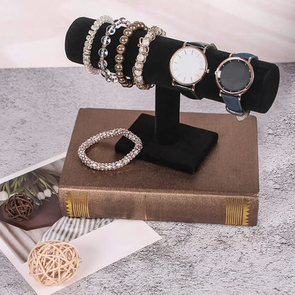 T-Shaped Jewelry Display Stand - Vertical Bracelet, Necklace & Watch Storage Organizer