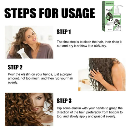 Curly Styling Gel Curling Cream - Keratin & Biotin Curl Defining, Moisturizing & Hydrating Hair Care
