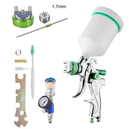 HVLP Professional Spray Gun – 1.4/1.7/2.0/2.5mm Steel Nozzle Gravity Gun for Car Paint | Portable DIY Spray Paint Kit
