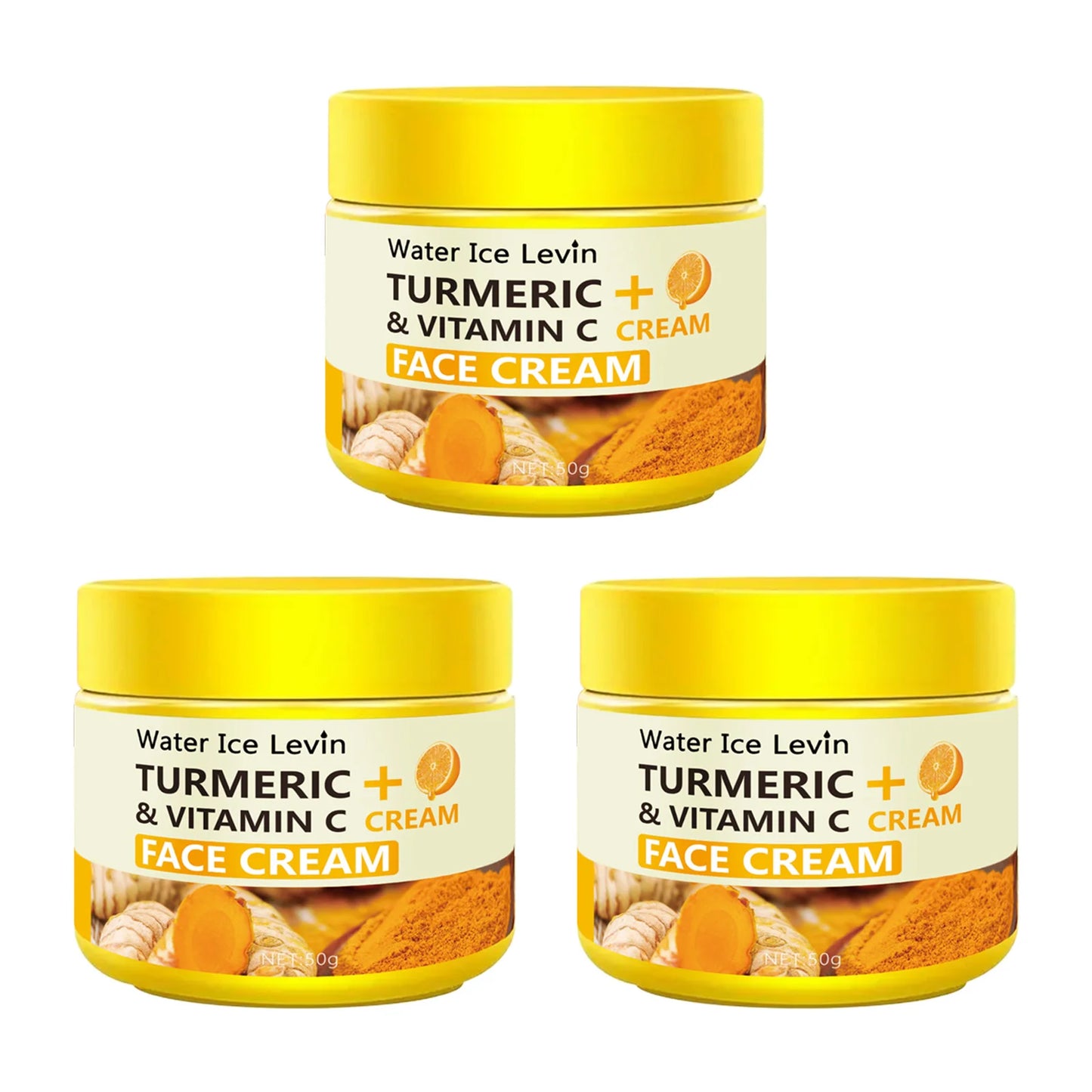 Turmeric Vitamin C Anti-Aging Cream – 50g Moisturizing Collagen & Hyaluronic Acid Face Cream for Wrinkle Reduction