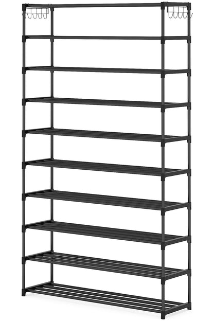 Tribesigns 10-Tier Shoe Rack Organizer – Vertical Shoe Shelf with 4 Drawer Bins, Holds 32 Pairs for Closet & Entryway