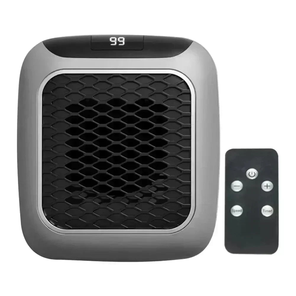 800W Mini Wall-Mounted Ceramic Heater - PTC Fast Heating Electric Bathroom Heater with Remote Control for Indoor Use