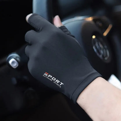Ice Silk Half-Finger Cycling Gloves - High-Elastic, Comfortable for Men & Women | Outdoor Sports, Fitness, Driving & Fishing