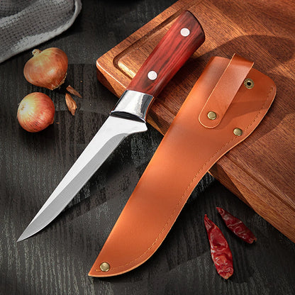 Hand-Forged Boning Knife – Stainless Steel Fillet Knife for Meat, Bone, Fruit, Vegetables, and Fish – Chef's Kitchen Knife