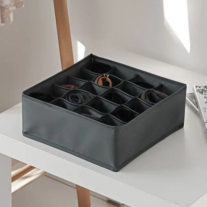 Underwear & Socks Organizer Box – Drawer Dividers for Bras, Pants, Scarves, Ties, Jeans, and Clothing Storage