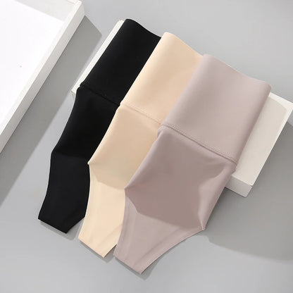 4PCS Seamless Ice Silk Panties Set for Women – Low Waist G-String, Soft Ultra-Thin Sexy Underwear Briefs