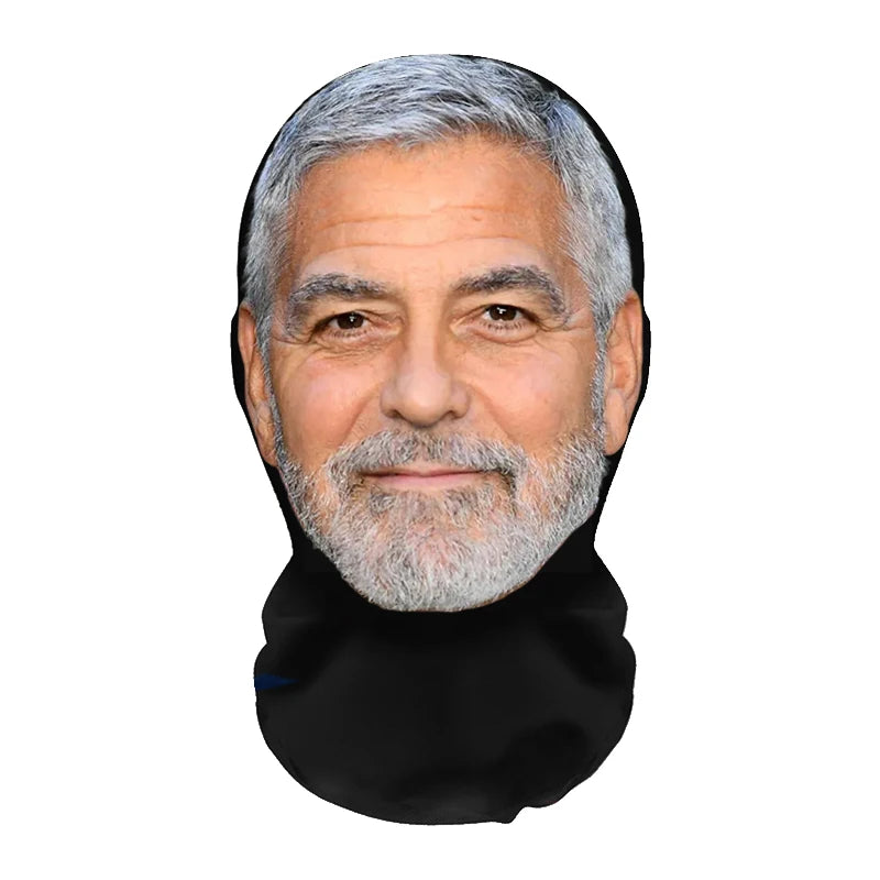 3D Printed Realistic Face Mask - Stretch Mesh Full Head Cosplay Balaclava for Role Play & Hip Hop Costume