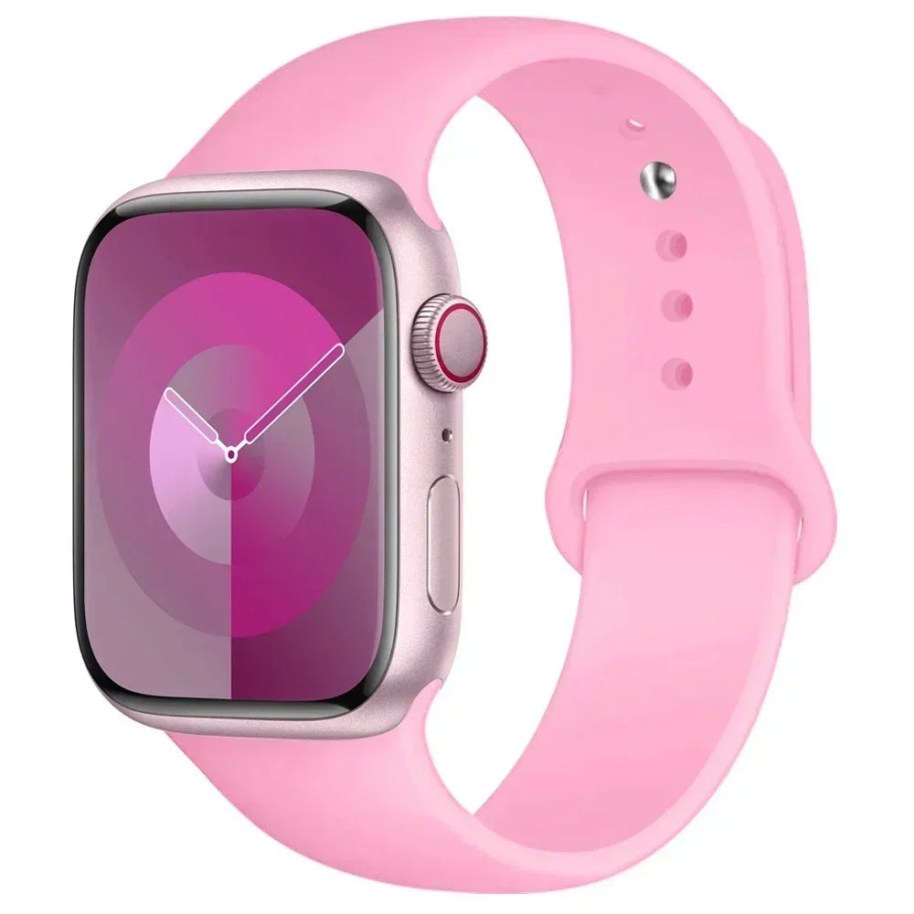 Silicone Sport Band for Apple Watch — Fits Ultra 2/3 & Series 11–SE (40–49mm)