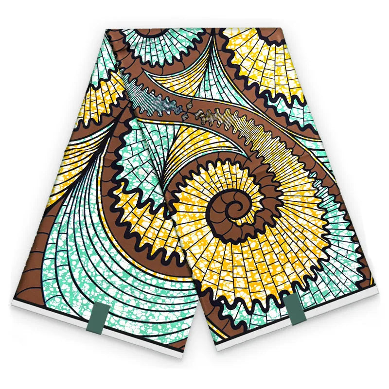 2026 African Ankara Wax Print Fabric - 100% Cotton Soft High Quality Original Real Wax Fabric for Party Dresses HH101