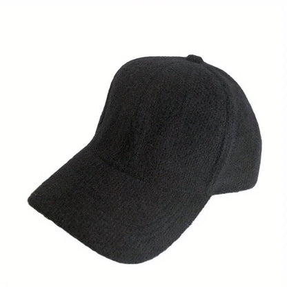Warm Rabbit Fur Snapback Cap – Adjustable Windproof Baseball Hat for Men & Women, Autumn/Winter Outdoor Travel