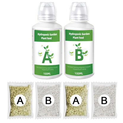 AB Two-Part Fertilizer Set – Hydroponic Plant Food for Flowers, Vegetables, and Grass Nutrients