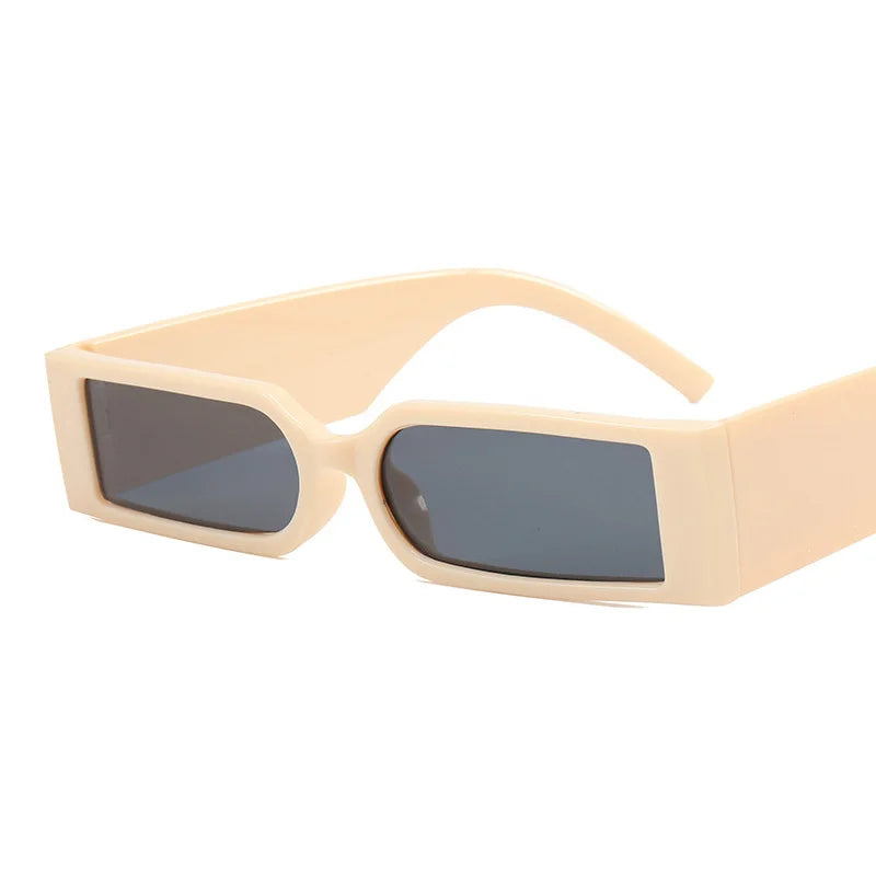 Luxury Rectangle Vintage Sunglasses for Men – Hip Hop Designer Black Small Frame UV400 Shades