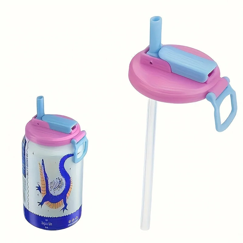 Reusable Soda Can Lid - Drink Cover with Straw for Beverages, Juice, and Soft Drinks