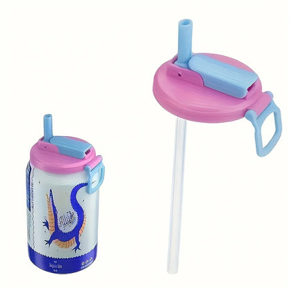 Reusable Soda Can Lid - Drink Cover with Straw for Beverages, Juice, and Soft Drinks
