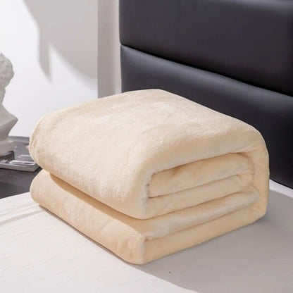 Simple Plush Blanket – Plain Colored, Multifunctional Farley Blanket Cover, Thickened and Warm