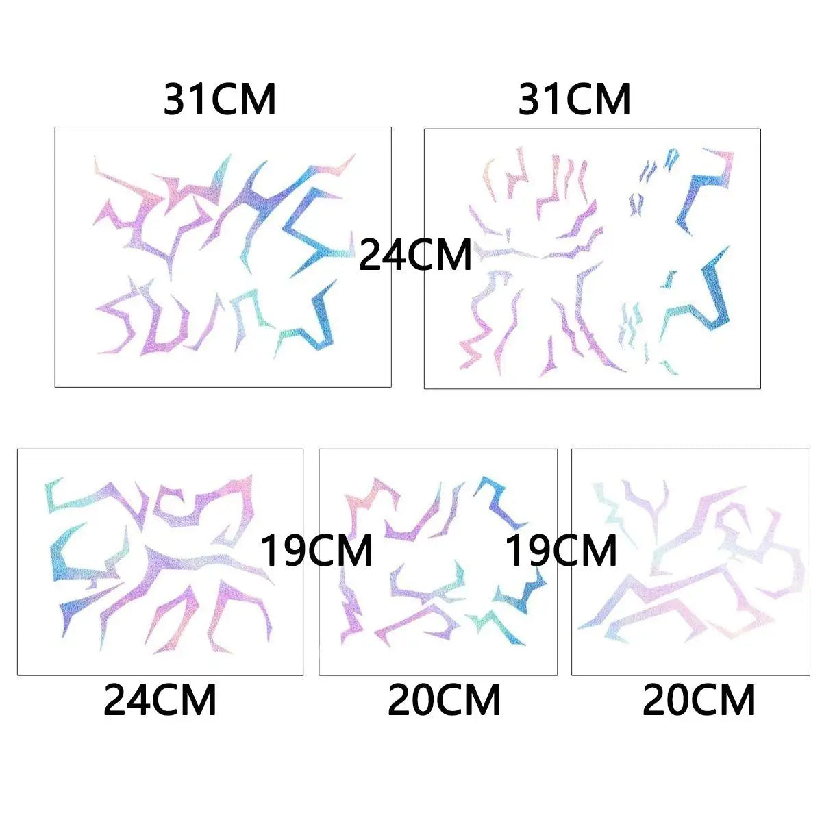 5pcs Laser Kpop Demon Hunters Rumi Kang Temporary Tattoo Set – Face & Body Tattoo Stickers for Halloween Party Gifts