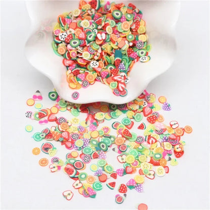 Boxi Polymer Clay Sprinkles - Star, Flower & Fruit Slice DIY Nail Art Accessories