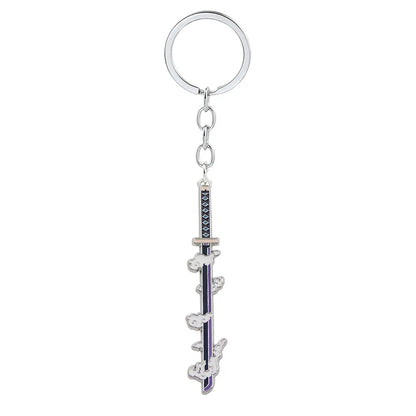 Anime Demon Slayer Sword Keychain – Mini Japanese Katana Enamel Pendant Souvenir Key Ring Bag Charm Exquisite Gift Decor