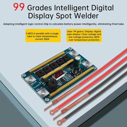 12V Spot Welder for 18650 Lithium Batteries – Portable PCB Circuit Board Soldering Machine DIY Kit