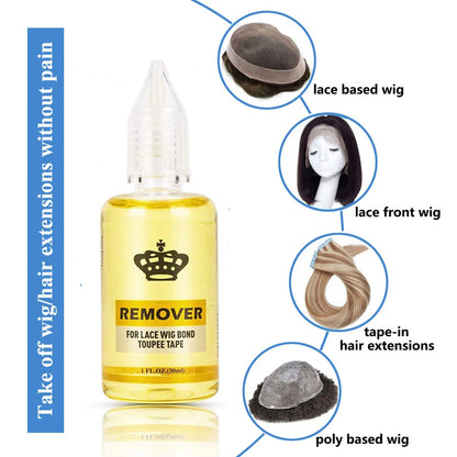 Waterproof Lace Wig Glue | 38ml Liquid Adhesive for Lace Front Wigs, Hair Wax Stick, Tint Spray & Elastic Melt Band