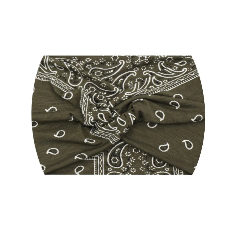 Wide Stretch Printed Sports Headband – 18cm Athletic Sweatband & Hairband