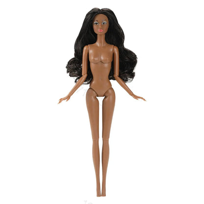 32cm Star FR Supermodel Doll — 1/6 Nude Fashion Doll with Trend Makeup, Curly & Straight Hair, White/Black/Wheat Skin DIY Dress-Up Toy
