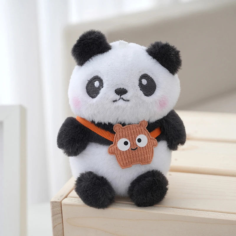 Cute Panda Plush Keychain - Cartoon Bag Pendant & Car Key Chain Gift Accessory