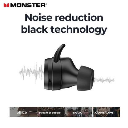 Monster Clarity 101 AirLinks TWS Earbuds – In-Ear Bluetooth Headphones with ENC Noise Cancelling, Waterproof Design & Mic