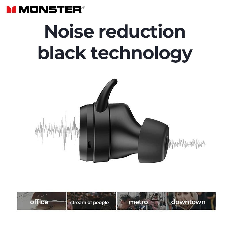 Monster Clarity 101 AirLinks TWS Earbuds | ENC Noise-Cancelling Waterproof Bluetooth Headphones
