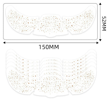 6pcs Metallic Fake Freckles Temporary Tattoos — Gold & Silver Face Stickers for Makeup and Hot Stamping
