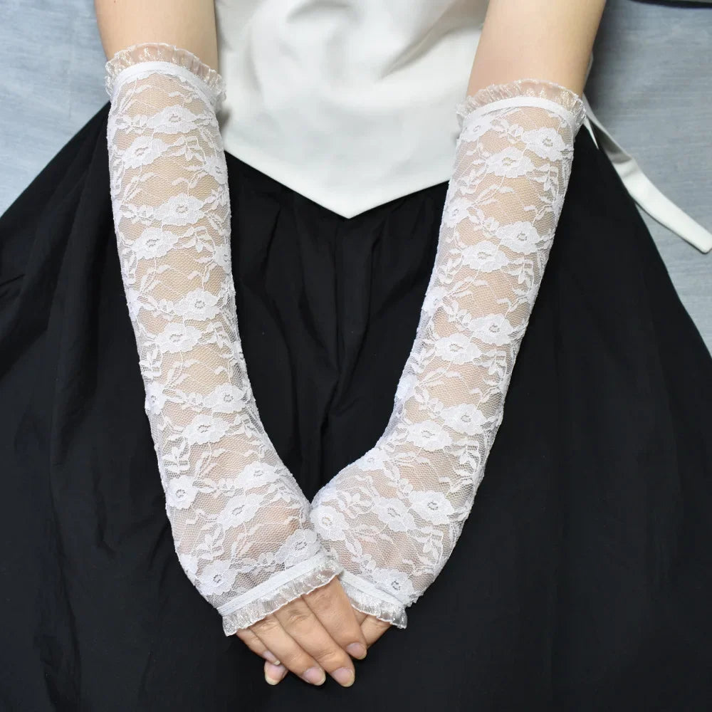 Warm Knitted Long Fingerless Gloves – Striped Elbow Mittens for Women, Fashion Christmas Gift