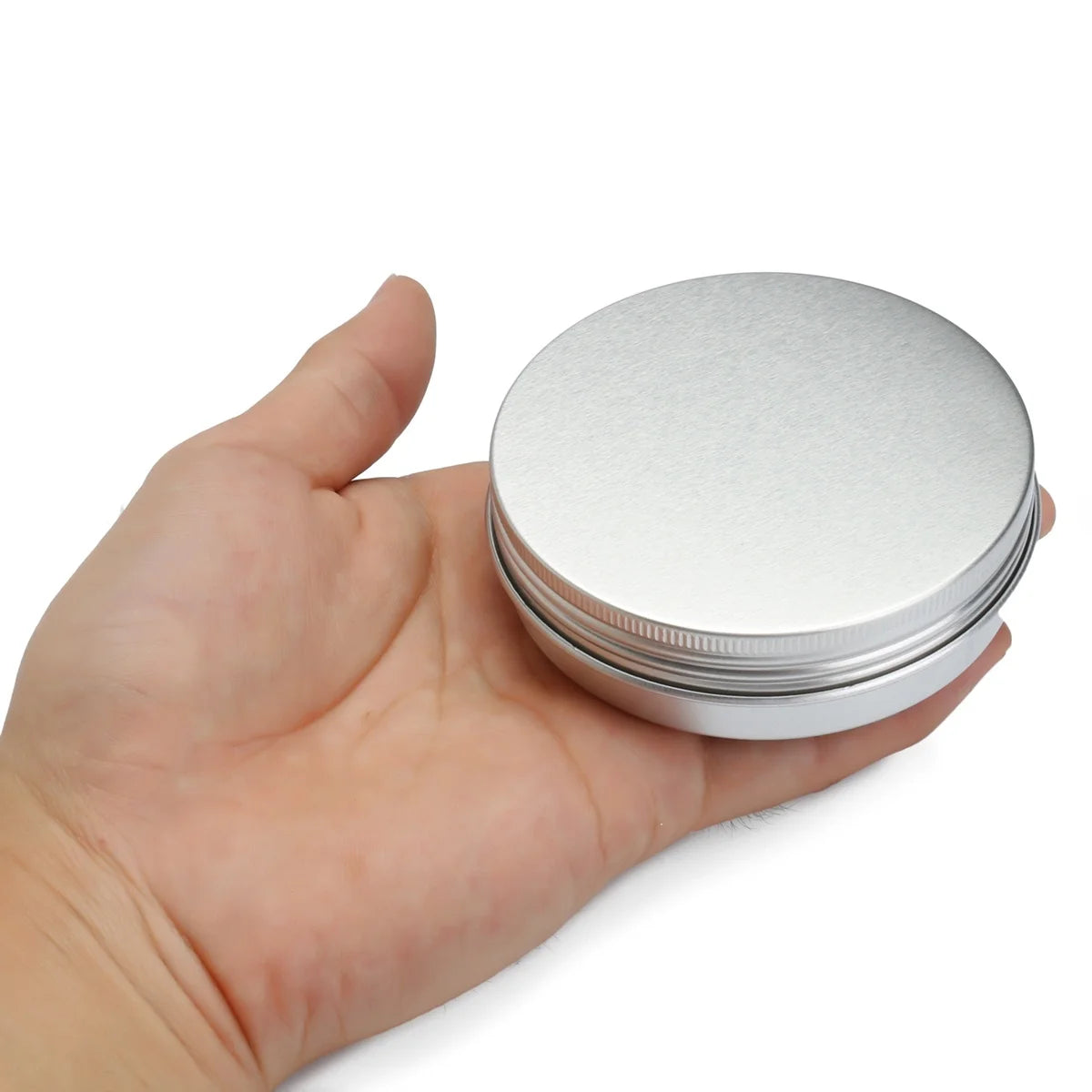 50PCS Aluminum Tin Jars – 5g to 100g Metal Containers for Cosmetic Creams, Lip Balm & Face Care