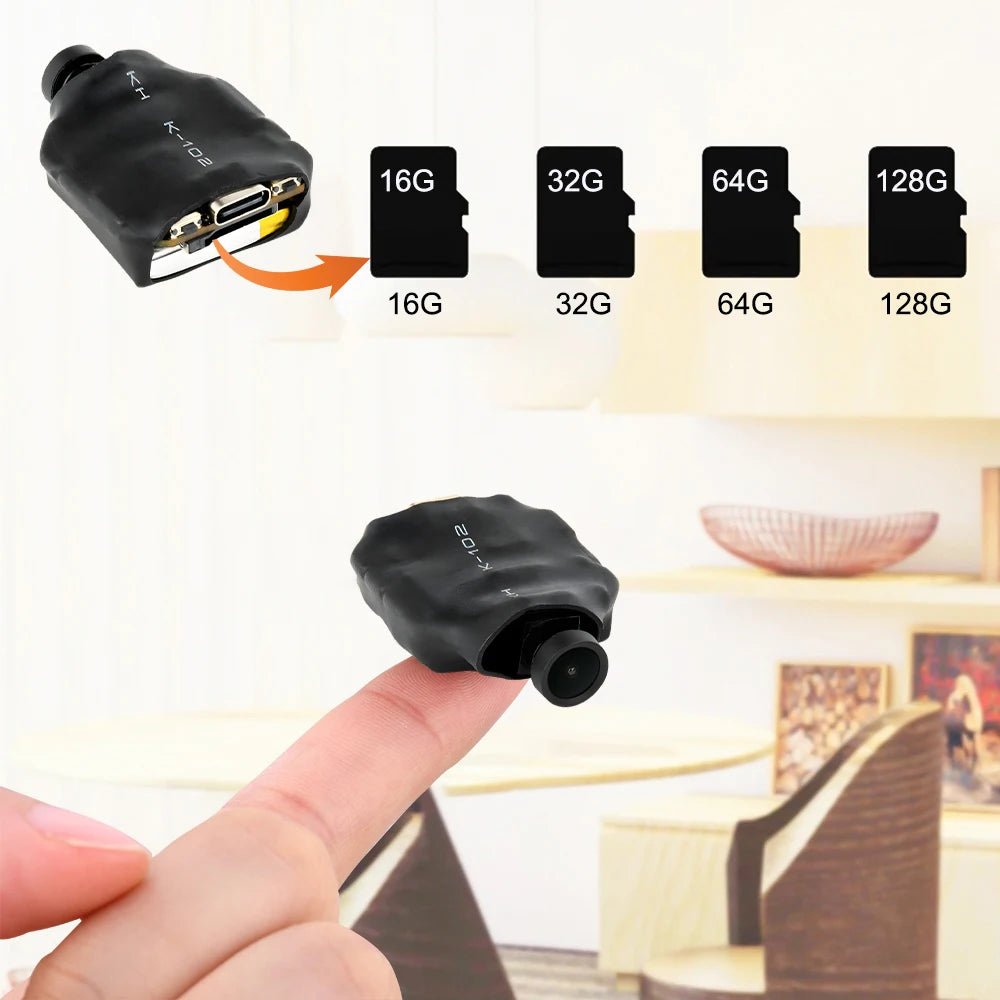 4K HD Mini Wireless WiFi Camera – 5X Zoom, Motion Detection, Remote Viewing, 120° Live Streaming Nanny DIY Camera