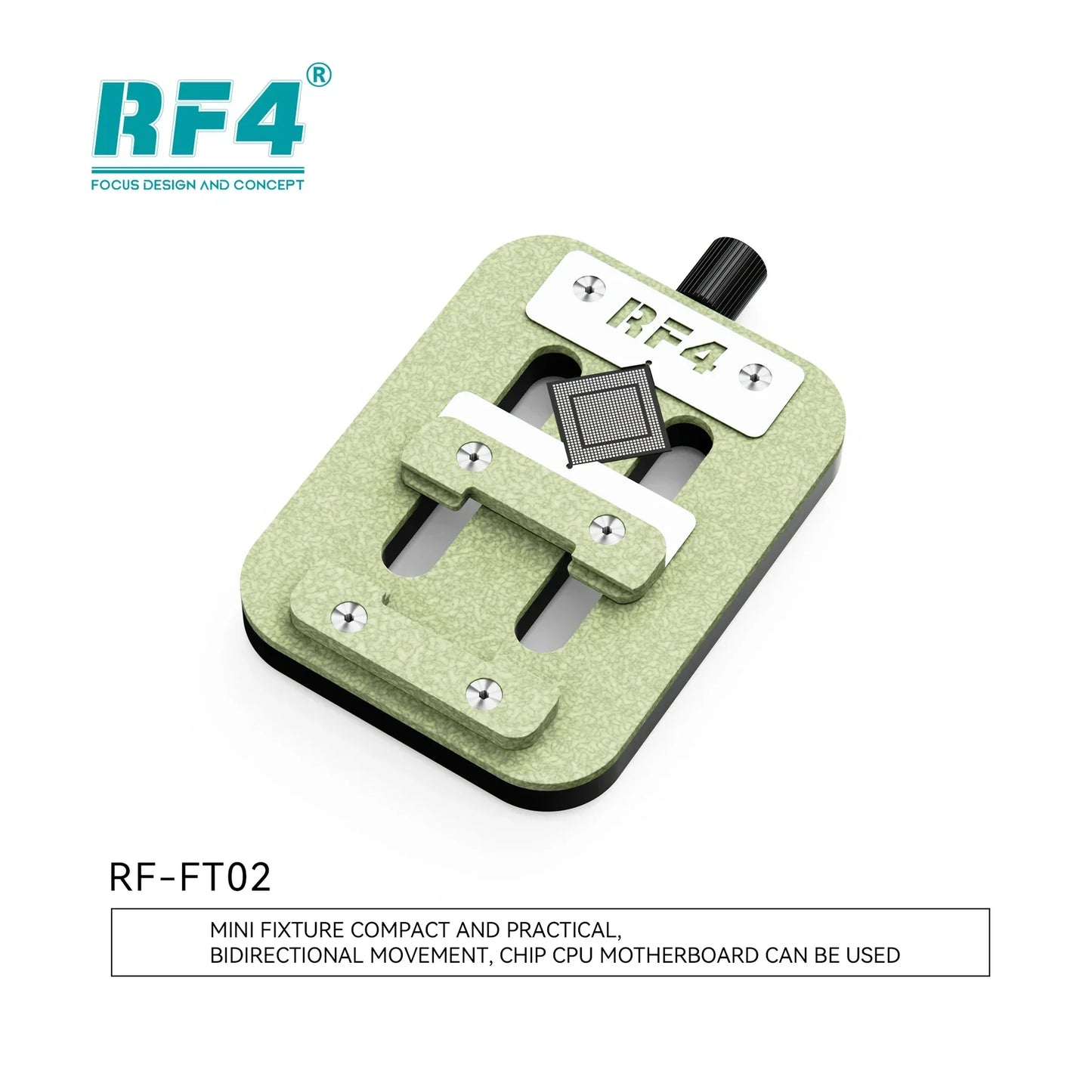 RF4 FT02 Universal PCB Holder – Precision Mainboard Fixture with Adjustable Clamp for IC Chip Repair & Soldering