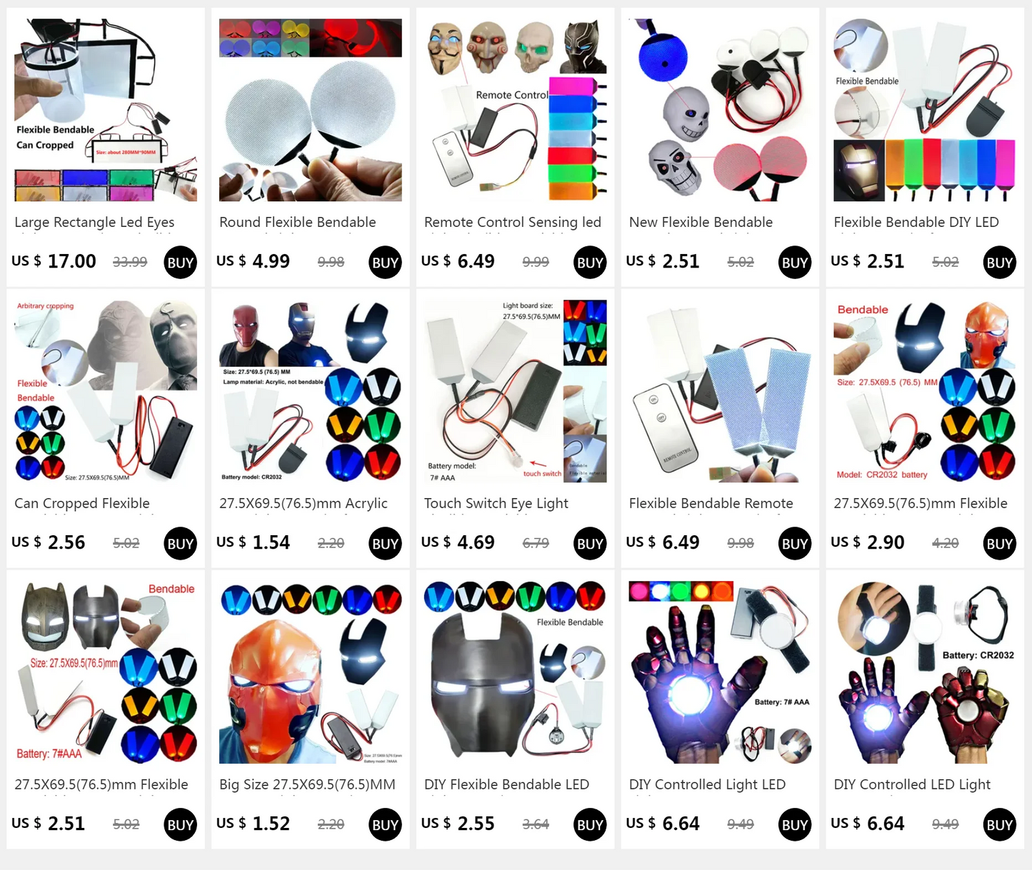 Iron Man LED Palm Light — DIY Glove Lamp Accessories for Tony Stark Cosplay & Halloween Props