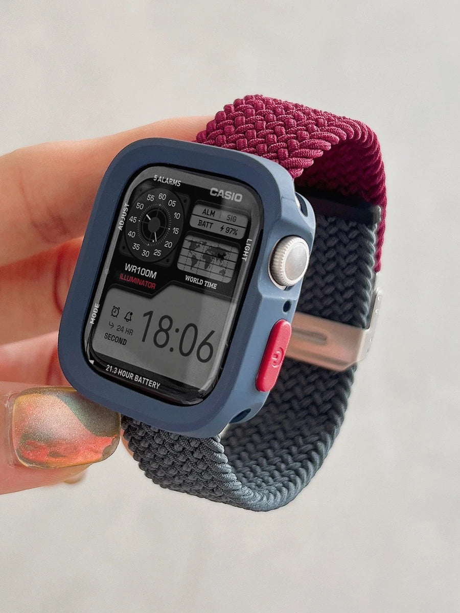Candy Silicone Apple Watch Case & Strap - Protective Band Cover for Series 11 10 9 8 7 SE 6 5 4 Ultra 49mm 45mm 41mm 44mm 40mm